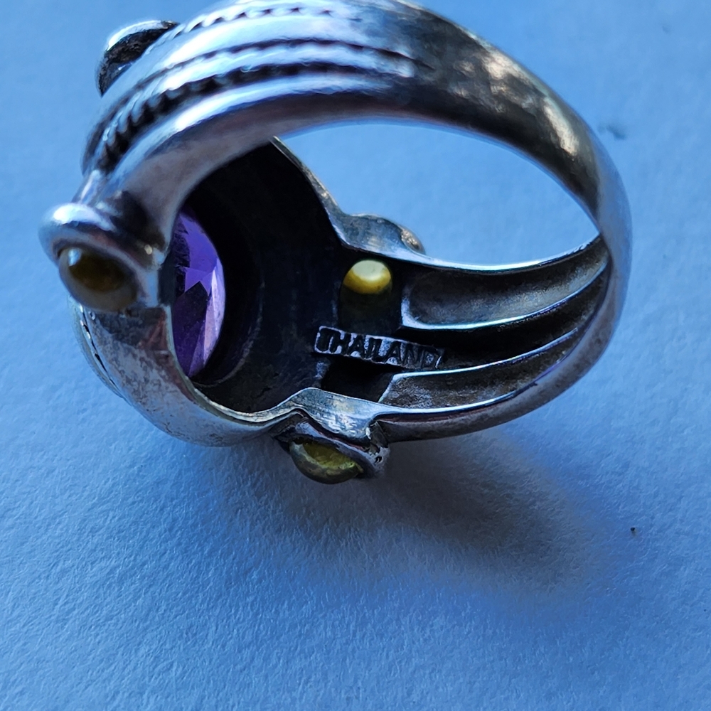 Amethyst Silver Ring Handcrafted In Thailand - image 4